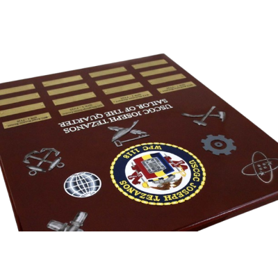 military_presentation_plaque_with_brass_dedication_example_6