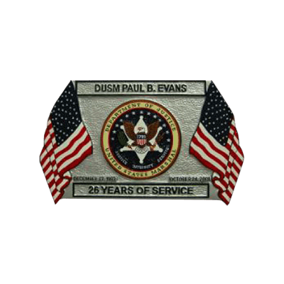 military retirement plaque flags design