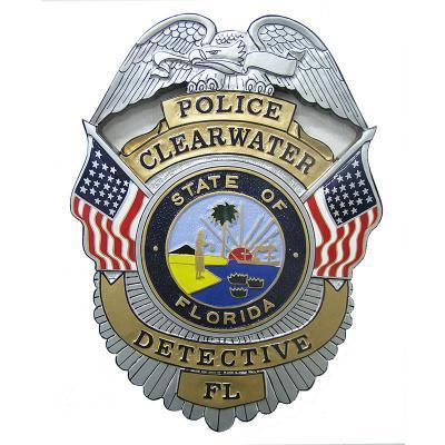 state-of-florida-clearwater-police-detective-badge-plaque 1