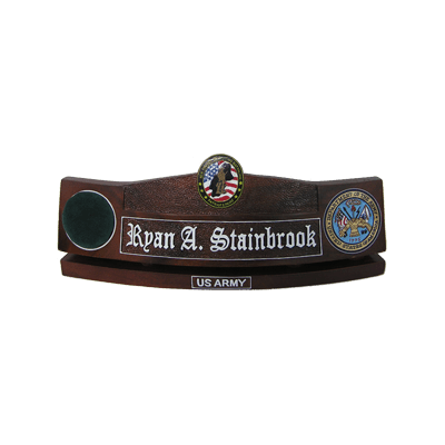 us army desk nameplate new england recruiting battalion seal