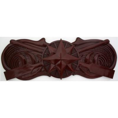 us_coast_guard_coxswain_insignia_plaque_dark_wood_finish