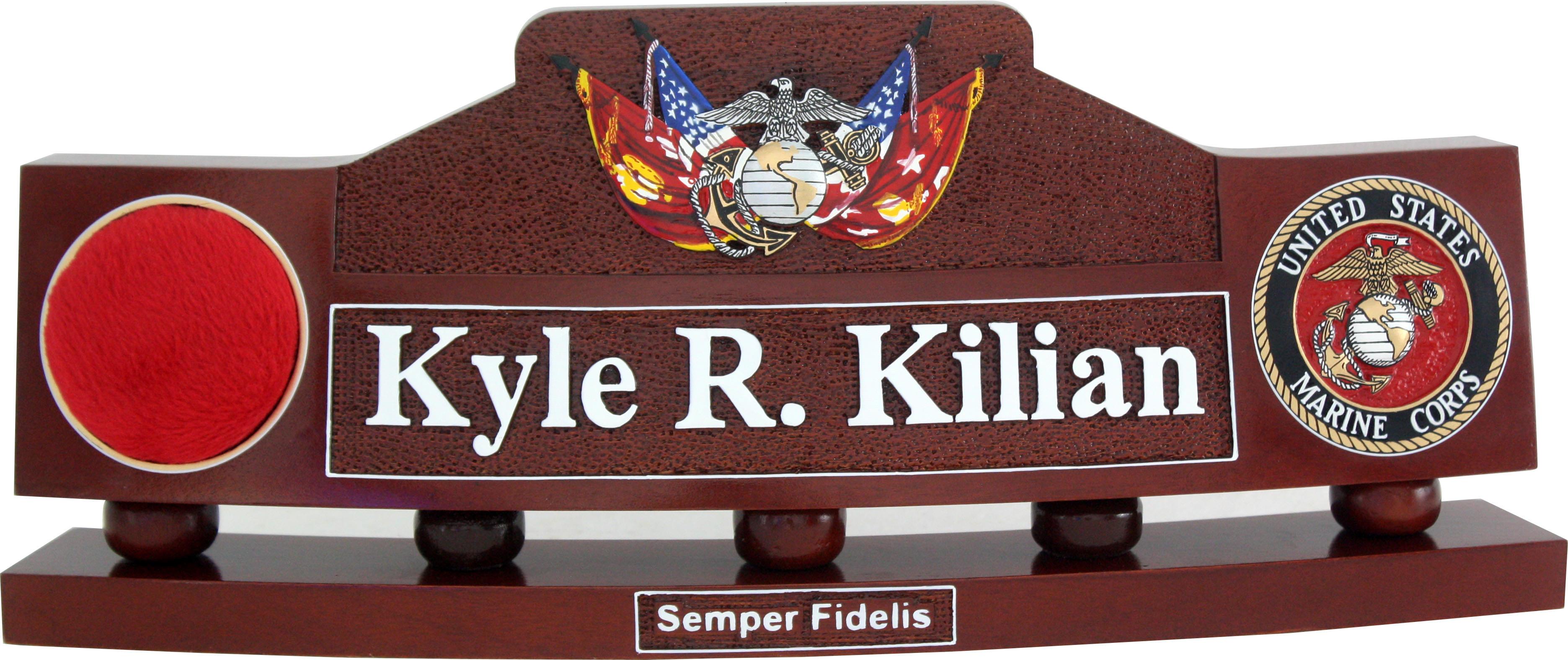 US Marine Corps Mortal Successor Desk Nameplate