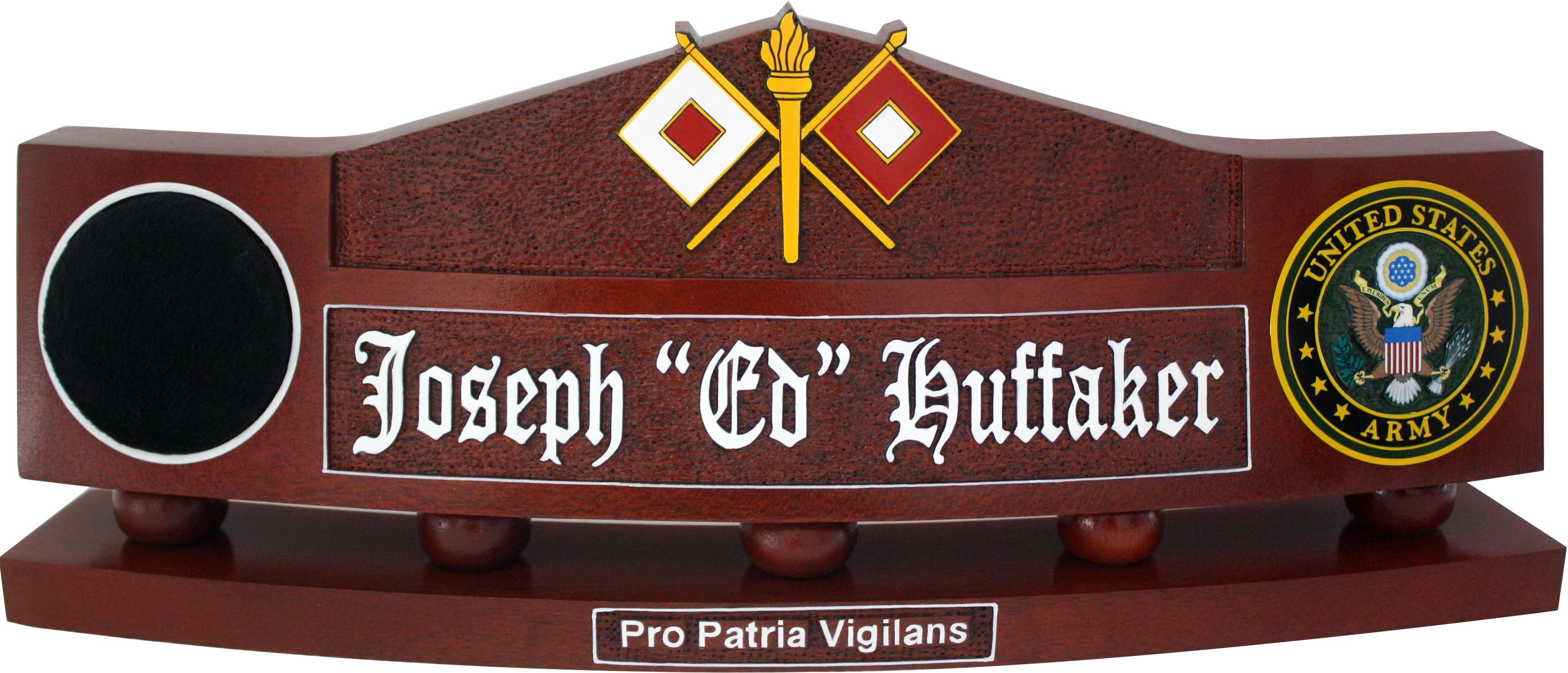 US Army Signal Corps Desk Nameplate