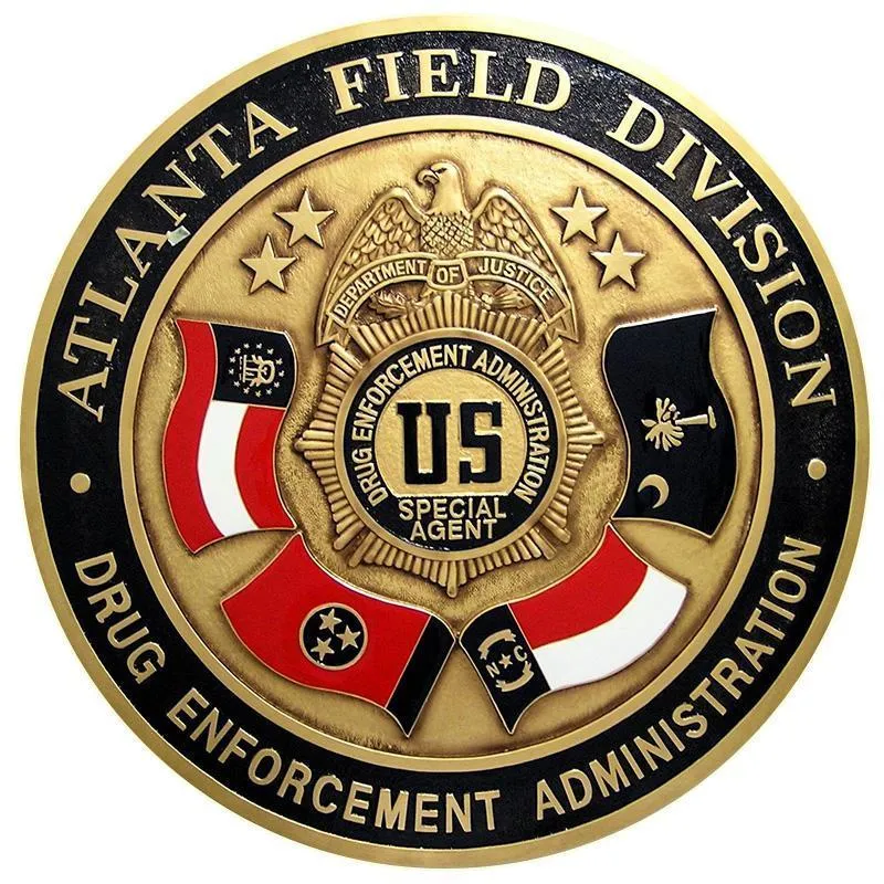 Drug Enforcement Administration (DEA) Atlanta Field Division Special Agent Plaque, Badge Plaque