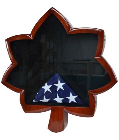 Oak Leaf Shadow Box with flag box