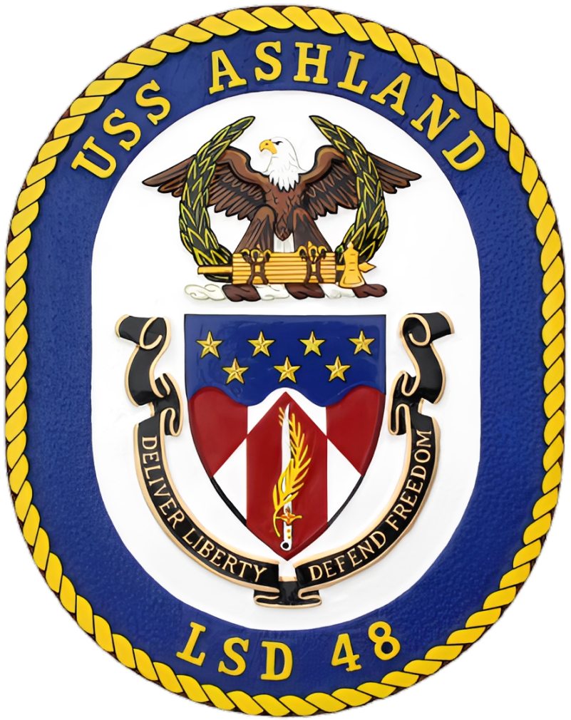 USS Ashland Ships Crest Plaque