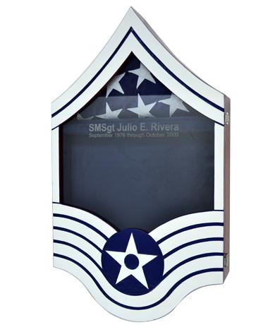 shadow box us air force e8 painted finish